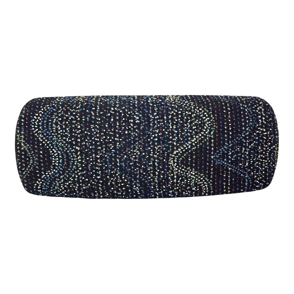 Vintage Giorgio Fedon Eyeglass Case Italy Metallic Multicolor Woven Hard Shell